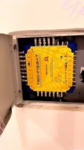 تركيب احترافي لجهاز Golden Multiswitch الألماني لتوزيع إشارة الستلايت في المنازل والعمارات.